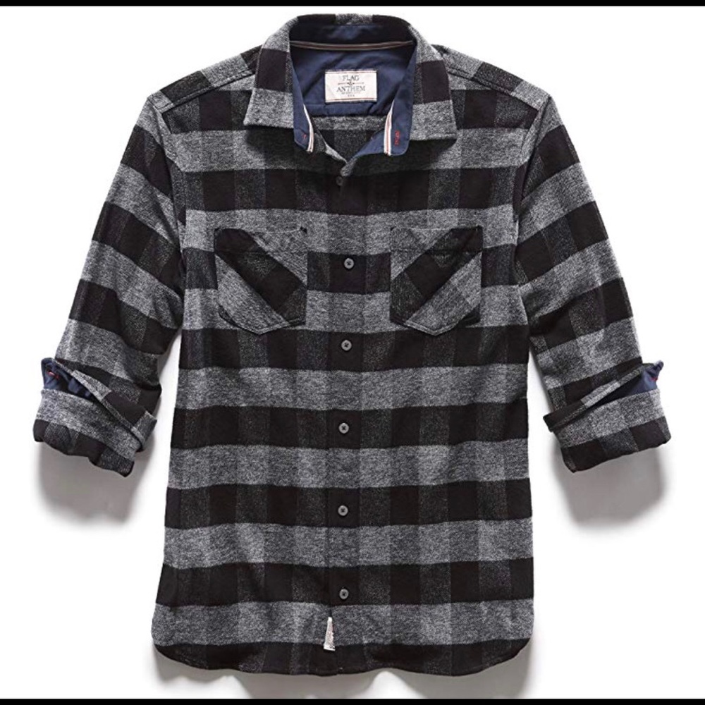 Flag and Anthem plaid flannel shirt